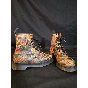 Doc Dr. Martens Boots Shoes X Evisu Wagara Tattoo Koi Fish Floral 37 EU US Wom 6